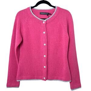 NWT Irelands Eye Killiney Button Front Sweater Cardigan Wool-Cashmere Pink Small